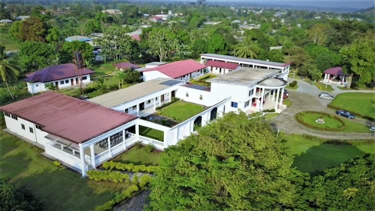 Broad view of Nfonʼs Palace Kumba 
