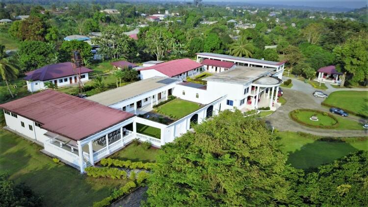 Broad view of Nfonʼs Palace Kumba 